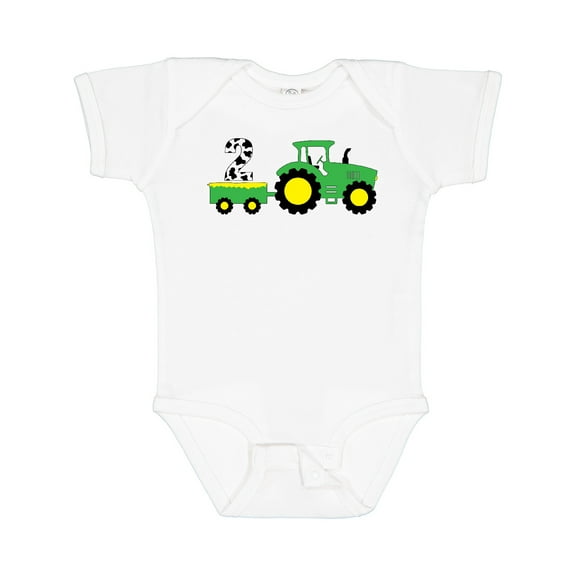 Inktastic Second Birthday Tractor Boys or Girls Baby Bodysuit