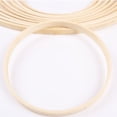 thumbnail image 4 of 1 bolsa de 5 anillos atrapasueños redondos de madera de bambú de 29 cm de diámetro, herramientas para manualidades (beige), 4 of 7