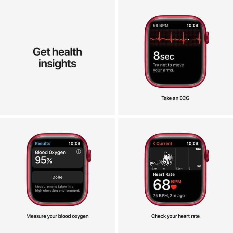Apple Watch Series 7 GPS, 45mm (PRODUCT)RED Aluminum Case with