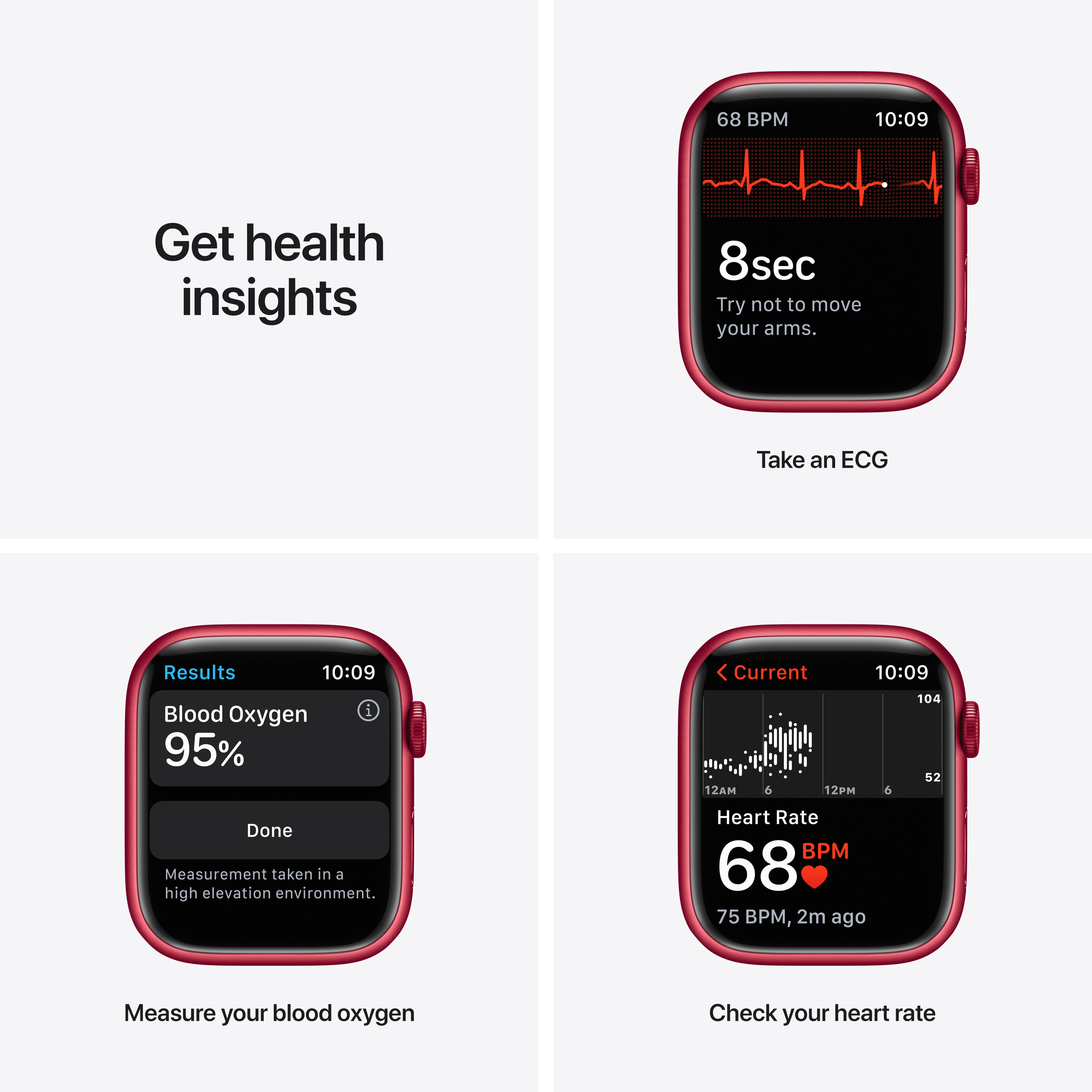 Apple Watch Series 7 GPS, 45mm (PRODUCT)RED Aluminum Case with (PRODUCT)RED Sport Band - Regular - image 2 of 9