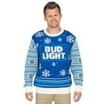 thumbnail image 2 of Bud Light Beer Blue and White Ugly Christmas Sweater (Adult Medium), 2 of 3