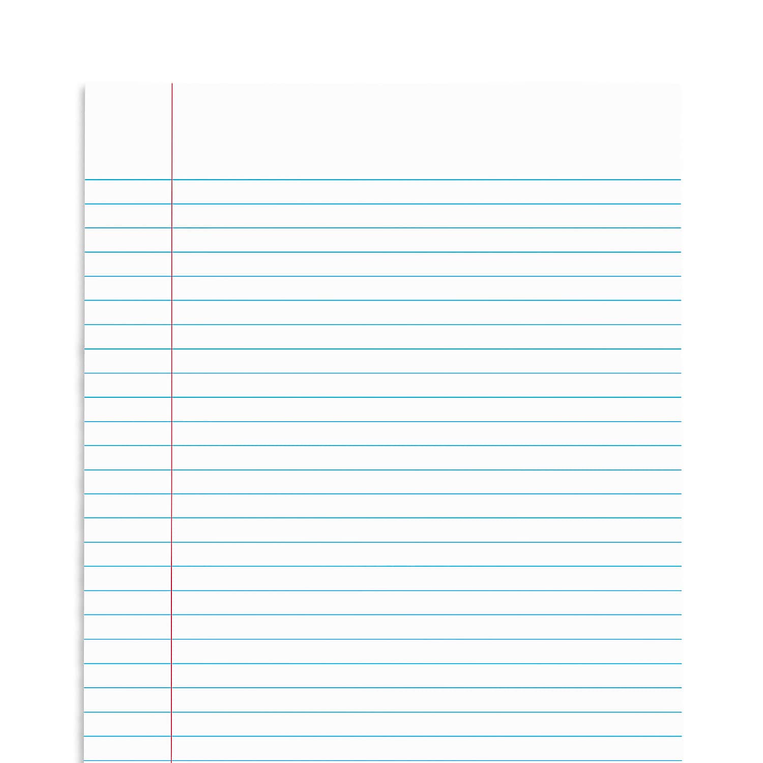 Staples 8-1/2" x 14" White Glue-Top Notepad Wide Ruled 12/Pack TR57335/185322
