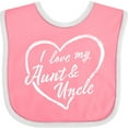 thumbnail image 3 of Inktastic I Love My Aunt and Uncle in White Chalk Heart Boys or Girls Baby Bib, 3 of 4