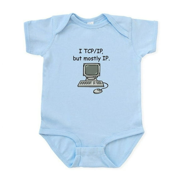 CafePress - TCP IP Body Suit - Baby Light Bodysuit, Size Newborn - 24 Months