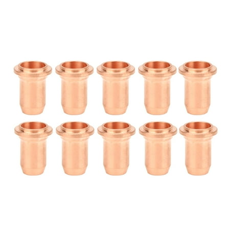 

10 Pcs Plasma Cutting Torch Nozzle 1.0mm Red Copper Consumables for PT40/60 51313