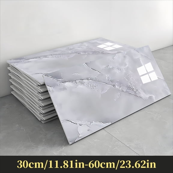 Peel and Stick Wall Panels, Marble PVC Waterproof Backsplash Tiles for Kitchen, Bathroom, Peel and Stick Tile