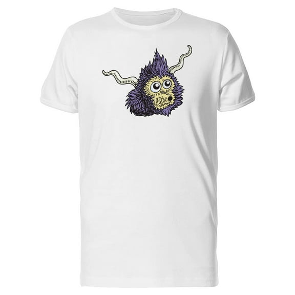 Happy Horned Monster Whistling T-Shirt Men -Image by Shutterstock, Male 4X-Large