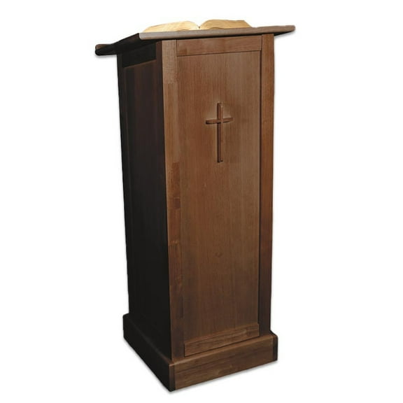 FULL LECTERN - WALNUT STAIN