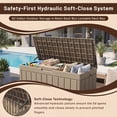 thumbnail image 3 of Homall 82 Gallon Outdoor Storage in Resin Deck Box Lockable Deck Box, Beige, 3 of 8