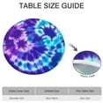 thumbnail image 6 of Purple Blue Tie Dye Pattern Round Fitted Tablecloth with Elastic Edge,Dining Table Cover Waterproof,Outdoor Round Tablecloth for Camping,Dining,Indoor and Outdoor, 6 of 7