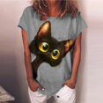thumbnail image 1 of Puntoco Moda Mujer Verano Impreso Manga Corta Cuello Redondo Camiseta Casual Tee tops Puntoco Puntoco-2009, 1 of 3