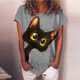 thumbnail image 1 of Pntutb Moda Mujer Verano Impreso Manga Corta Cuello Redondo Camiseta Casual Tee tops Pntutb Pntutb-2008, 1 of 3