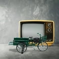 thumbnail image 3 of FONDOTIN Green Iron Mini Tricycle Model Sculpture Decorative Ornament for Home Table Decor Small Size, 3 of 4