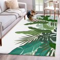 thumbnail image 3 of Rectangle Area Rug 3x5ft,Cartoon Tropical Plants Washable Carpet Non-Slip Runner Accent Rugs Indoor Floor Mat for Bedroom Living Room Decor,Watercolor Green Monstera, 3 of 9