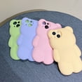 thumbnail image 3 of Zeeyh Cute Bear Phone Case for iPhone 11 Pro Max, Shockproof Cell Phone Cover -Christmas Gift for Kids, BFF(Green), 3 of 6
