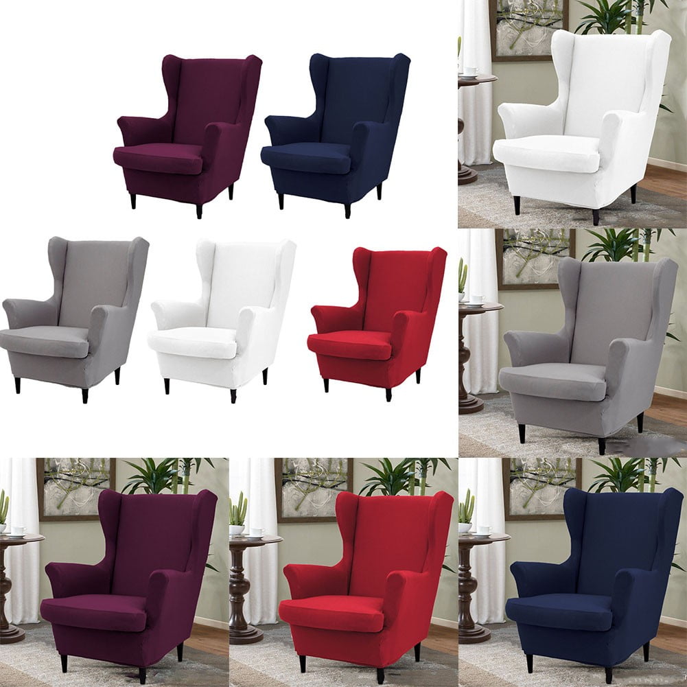 Housse De Fauteuil Inclinable Extensible 2 Pièces, Jersey Polyester, Universelle