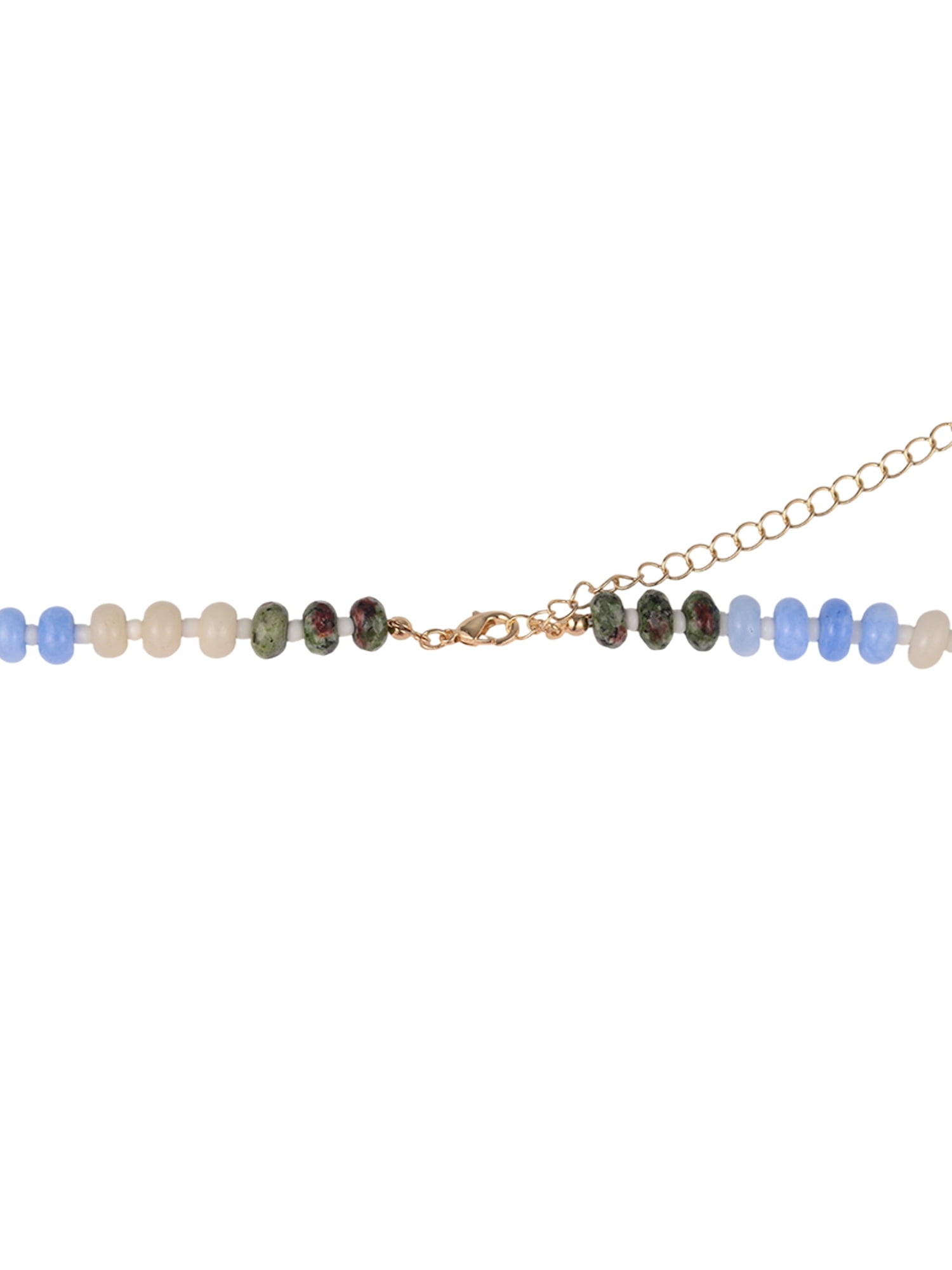 Time and Tru Goldtone Multicolored Bead Initial "I" Necklace