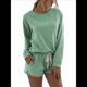 thumbnail image 2 of Conjunto Deportivo de Dos Piezas para Mujer, Traje Informal de Gran Tamaño, Ropa Deportiva, Ropa de Otoño. Verde M, 2 of 9