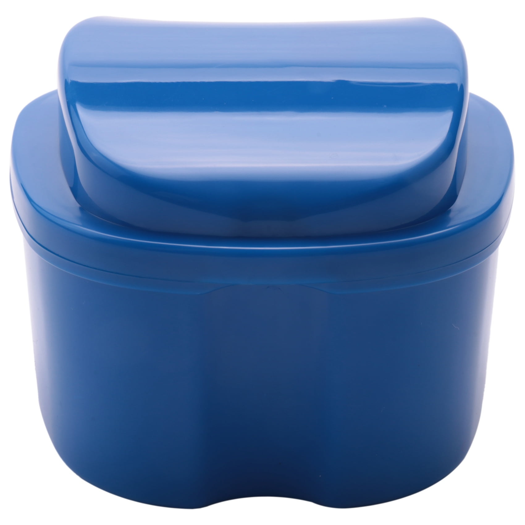 Dark Blue Denture Case Denture Cup with Strainer Denture Bath Box False