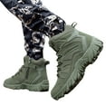 thumbnail image 3 of Zshosam Men's Snow Boots Insulated Waterproof Rugged Duty Outdoor Winter Boots(Green,43), 3 of 5