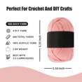 thumbnail image 2 of NBpower Crochet Yarn, 4 Ply, 100% Acrylic, Pink, Yarn, 600 Yards, Pack of 5, Storage Bag, 2 of 7