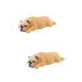 thumbnail image 1 of Figura de bulldog, 2 unidades, cachorro, juego de figuras, juguetes para niños, mascota artificial de plástico, 1 of 6