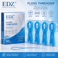 thumbnail image 3 of EDZ Floss Threaders for Braces, Bridges & Implants, Dental Floss Threaders for Orthodontic Care, Soft Flexible Loop, Easy Threading, 200 Count, Blue, 3 of 6
