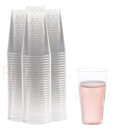 Large Plastic Cocktail Glasses Clear Plastic Cups | 14 oz. 100 Pack | Hard Disposable Cups | Plastic Wine Cups | Plastic Cocktail Glasses | Large Plastic Drinking Cups | Plastic Party Punch Cups | Bulk Wedding Plastic Tumblers ()