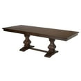 thumbnail image 3 of Maklaine Walnut Wood Dining Set with Extendable Table & Beige Linen Chairs, 3 of 11
