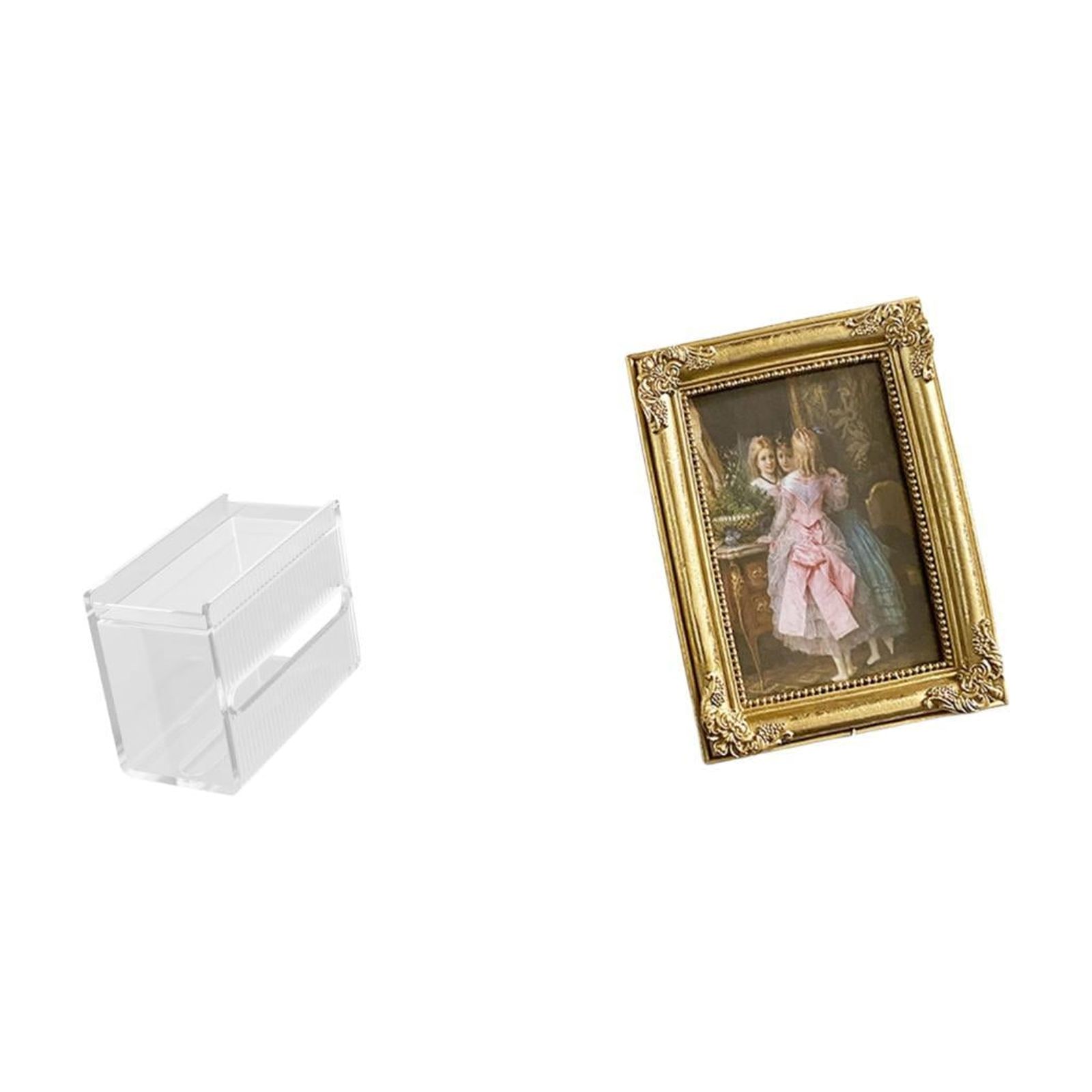 Fiocias Tissue Case Wall Mounted Toilet Paper Storage Box Acrylic Towel Holder Photo Frame Resin Picture Stand Acrylic Resin Material Suitable for Hom