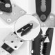 thumbnail image 5 of 2 piezas de conector de muebles seccionales para sofá, estilo a presión, color plateado y negro, 5 of 5