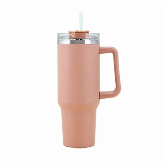 40 Oz Tumbler With Handle And Straw Lid Stainless Steel Insulated Tumblers Travel Mug, Travel Mug For Hot And Cold Drinks