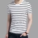 thumbnail image 3 of Tops Casuales A Rayas Elegantes De Manga Corta Para Hombre, 3 of 4