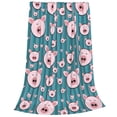 thumbnail image 2 of Honeii Funny Pig Faces Print Fleece Blanket - Throw Blanket for Bed, Sofa, Couch, Camping, and Travel , Microplush Ultra Soft Warm Blanket-50"x40", 2 of 7