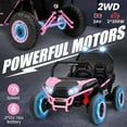 thumbnail image 6 of 24V 2-Seater Kids Ride on UTV Car with Remote Control(Pink), 6 of 8