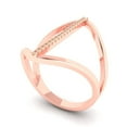 thumbnail image 2 of Statement Engagement Ring for Women - 0.09ct Natural Morganite in 14K Rose Gold Promise Ring, 2 of 6