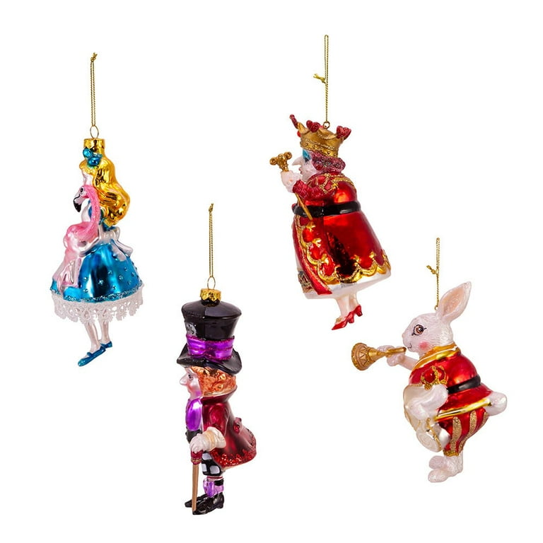 Buy the Pair of Department 56 Alice in Wonderland Ornaments