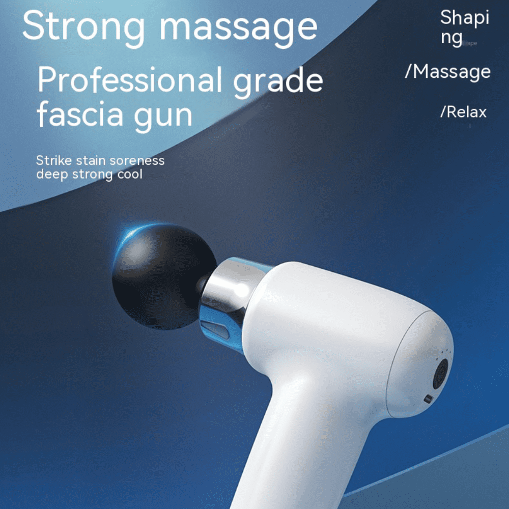 New fascia gun muscle relaxation cervical massager intelligent high-frequency massage stick mini portable fascia