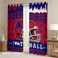thumbnail image 2 of jejeloiu Football Sports Curtains Pack of 2 (42x84 Each),American Rugby Ball Curtains Blackout For Boys Teens, 2 of 6