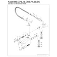 thumbnail image 3 of Kingston Brass KS247C Essex Three-Handle 2-Hole Deck-Mount Clawfoot Tub Faucet with Hand Shower in Polished Chrome, 3 of 5