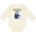 thumbnail image 3 of Inktastic Happy Birthday, Grandpa Cute Penguins Boys or Girls Long Sleeve Baby Bodysuit, 3 of 5