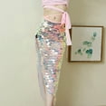 thumbnail image 5 of Women's Sequin Skirt Sparkly Lace Up Party Sequin Skirt Skirt, 5 of 6