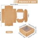 thumbnail image 2 of 18 cajas de papel kraft marrón de 10 x 10 x 4 cm con ventana transparente, plegables, ideales para regalos, dulces o postres., 2 of 9