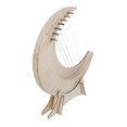 thumbnail image 4 of AURARMLET 1 Set Portable Moon Shaped Lyre Harp Instrument Wood Body 7 String For Beginners, 4 of 7