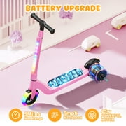 Electric Scooter for Kids – 6 MPH Top Speed, Up to 5 Miles Range, 5.3 Solid Tires & Front Light – Adjustable Height Kick Scooter for Ages 6-12