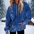 thumbnail image 7 of Craaazy Women's Loose Long Sleeve Shirts Oversized Vintage Printed Hooded Tops with Pockets Gifts, 7 of 7