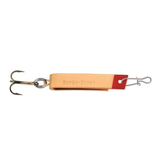 Luhr Jensen Super Duper U-Shaped Spoon Lure 1 1/2 Inch 1/6 oz Copper/Red Head Casting Trolling