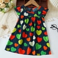 thumbnail image 2 of Tranfacy Kids Girls 3 Months To 3 Years Summer Print Round Neck Dress Fashion Casual Daily Style, 2 of 4