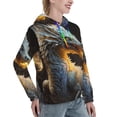 thumbnail image 6 of Haiem Golden White Fire Dragon for Women's Fashion Hoodies & Sweatshirts with Kangaroo Pocket,Hooded Sweatshirt with Eye-catching Drawstrings-Large, 6 of 7