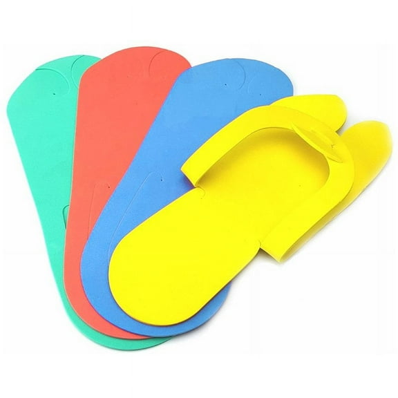 Pandaspa Disposable Multi Color Flip Flop Foam Slippers Pedicure Nail Foot Spa 25pair /bag